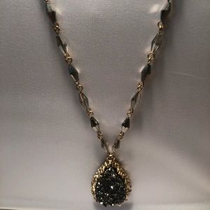 Hematite Druzy & Bead Necklace